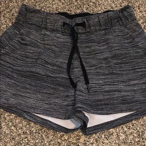 Grey/black lululemon shorts